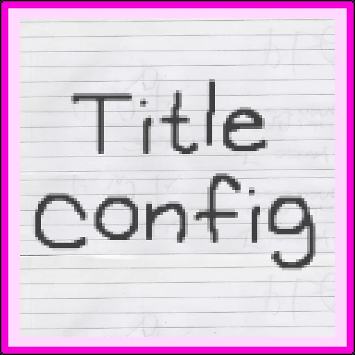 Icon for mod Title Config (Lost & Found)